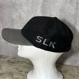Mercedes Benz Leather Hat Black SLK Embroidered Adjustable Cap